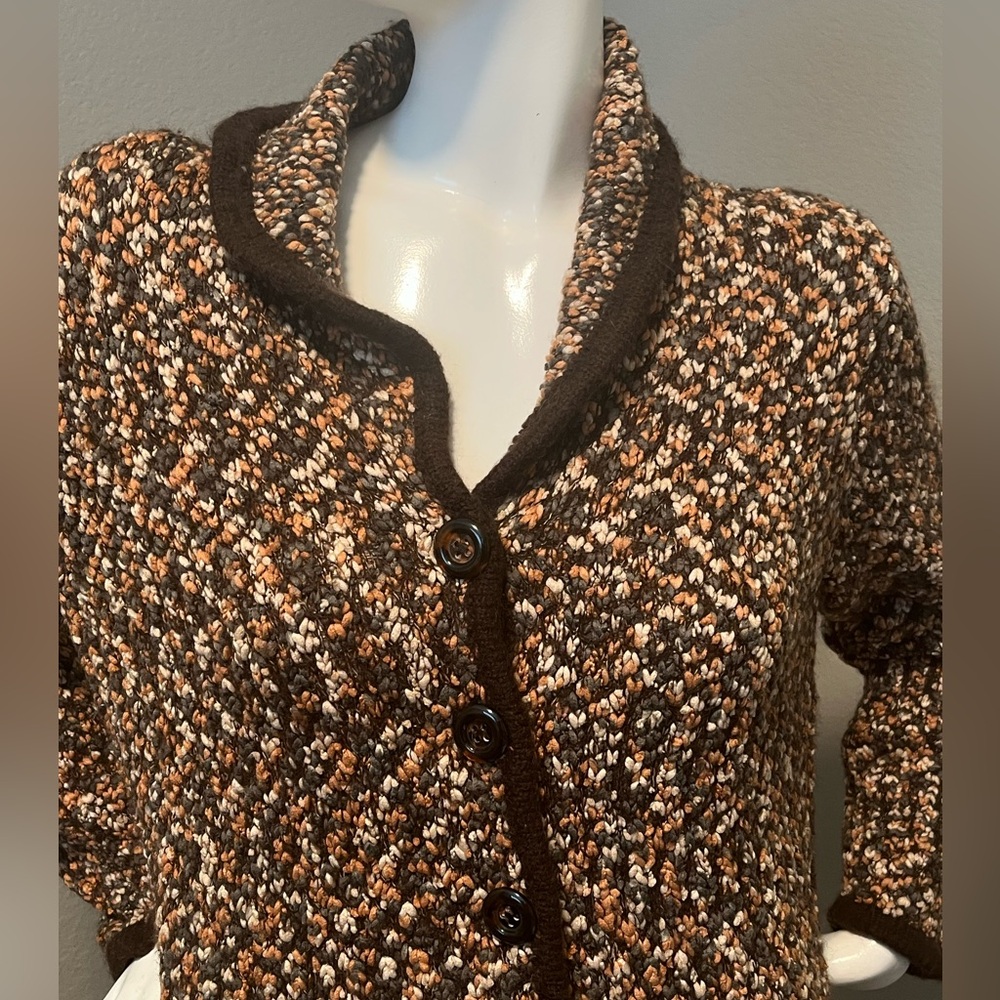 Alexandra Bartlett Women” s Multicolor LS Knit Cottage Cardigan Sweater Size 1X - Picture 2 of 12
